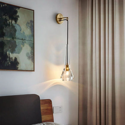 CrystalGlow - Aplique de pared geométrico moderno