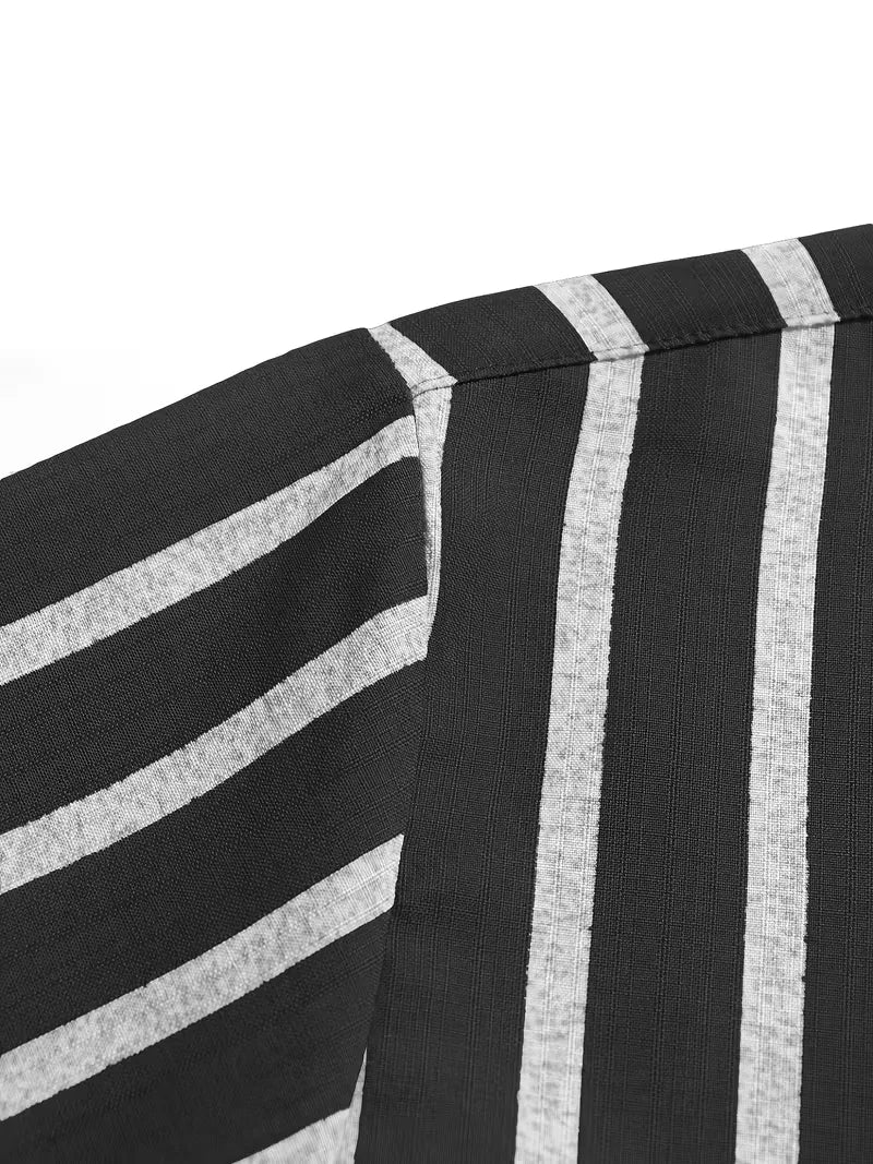 Chemise à manches courtes à rayures verticales