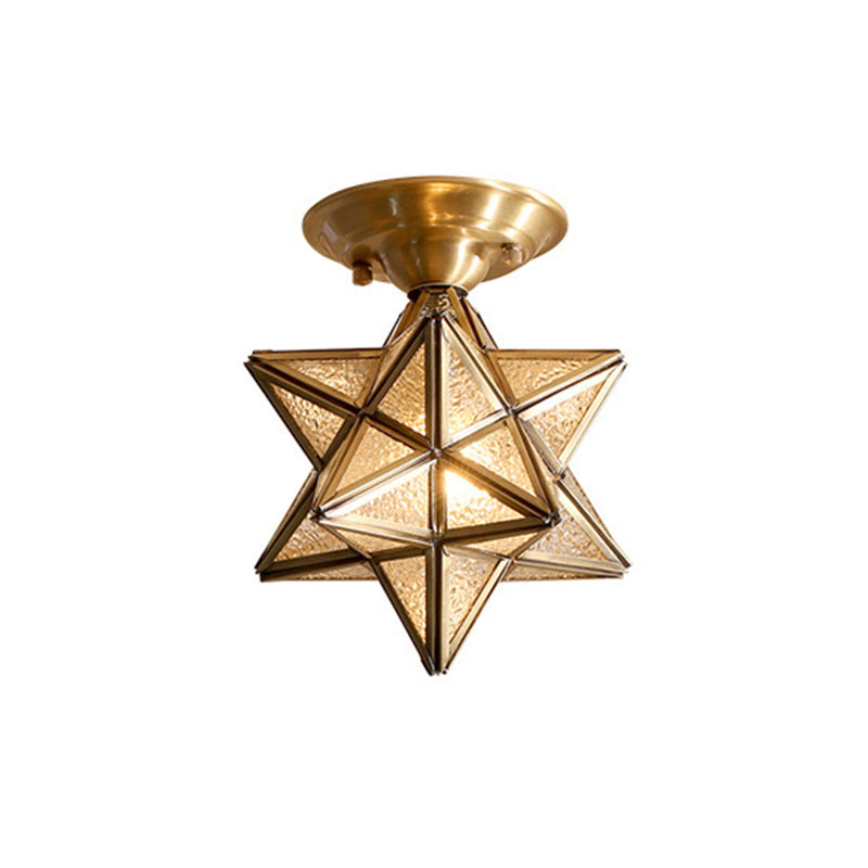 BrassElegance Ceiling Light – Luxurious Brass and Glass