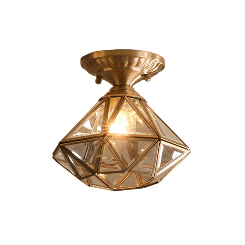 BrassElegance Ceiling Light – Luxurious Brass and Glass