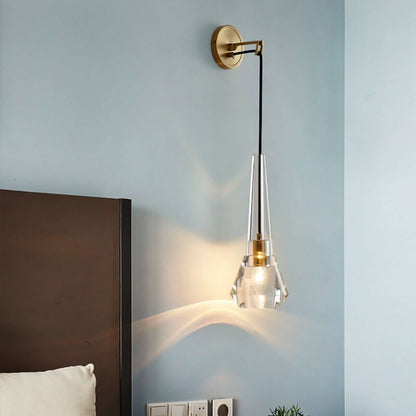 CrystalGlow - Aplique de pared geométrico moderno