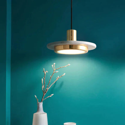 Elegant Modern Pendant Light with Marble Finish