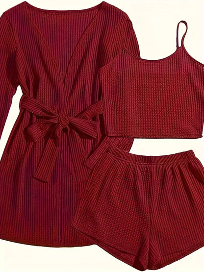 Ensemble trois pièces avec texture gaufrée