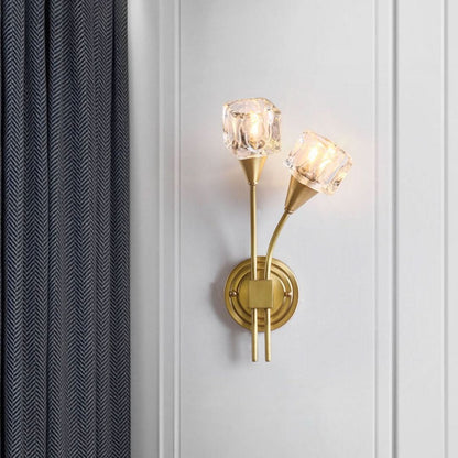 FloraLuxe - Lampă de perete modernă, în formă de floare, cu două lumini