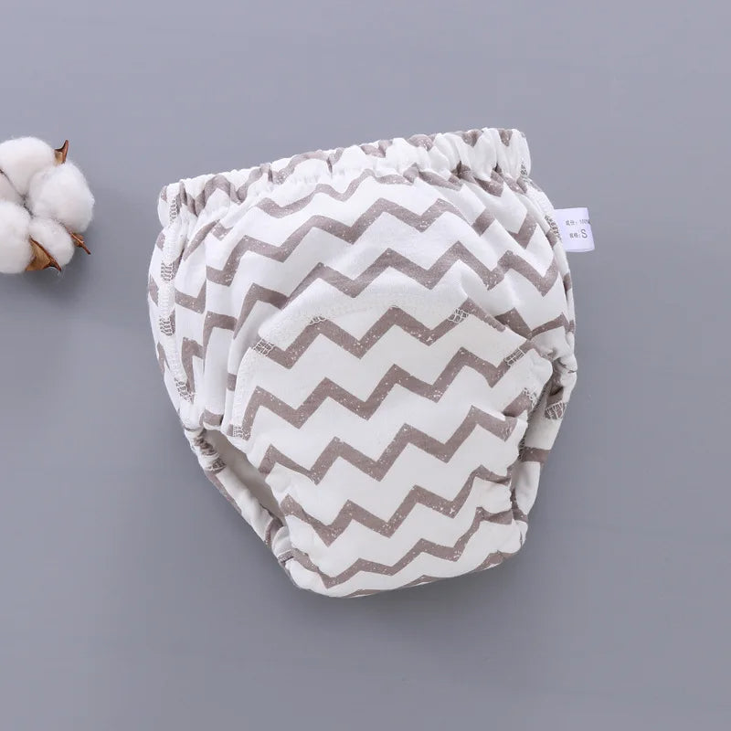 Reusable Baby Nappy Pants with Waterproof 6-Layer Crotch