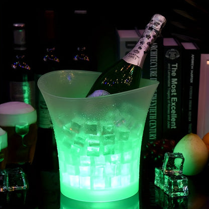 Secchiello per il ghiaccio illuminato con LED da 5L – Perfetto per champagne e birra
