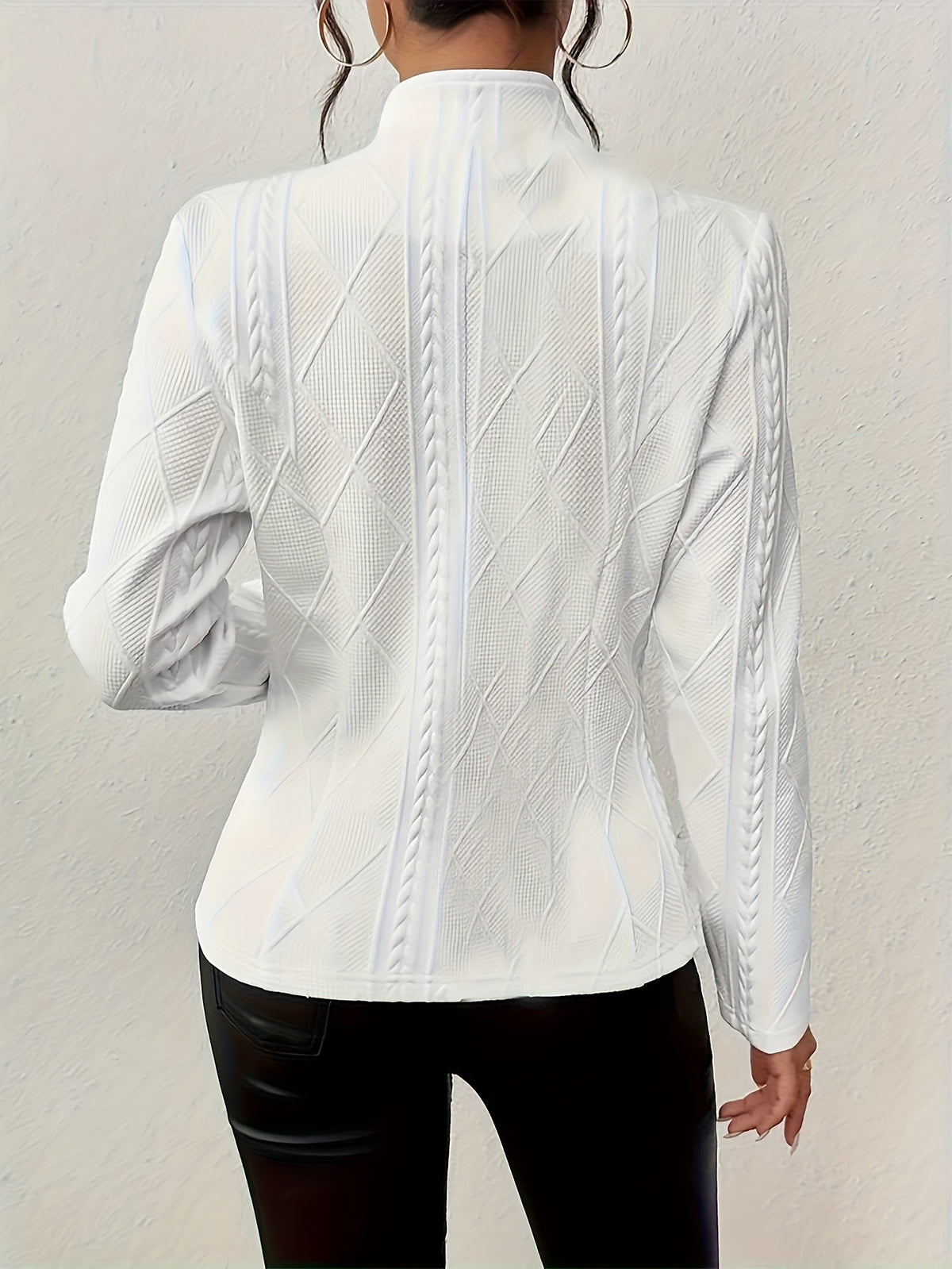 Sophia Woven Coat - Stylish Fall/Winter Coat with Buttons and Long Sleeves