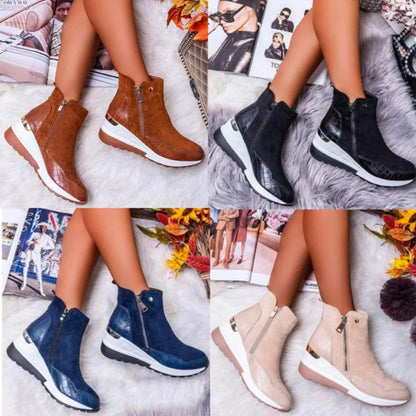 Orthopaedic Mid-Height Leather Ankle Boots for Women | Lisa