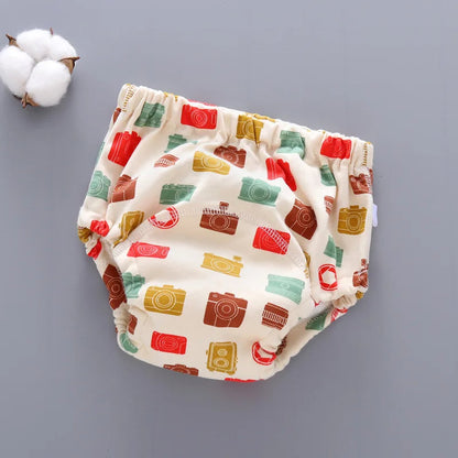 Reusable Baby Nappy Pants with Waterproof 6-Layer Crotch