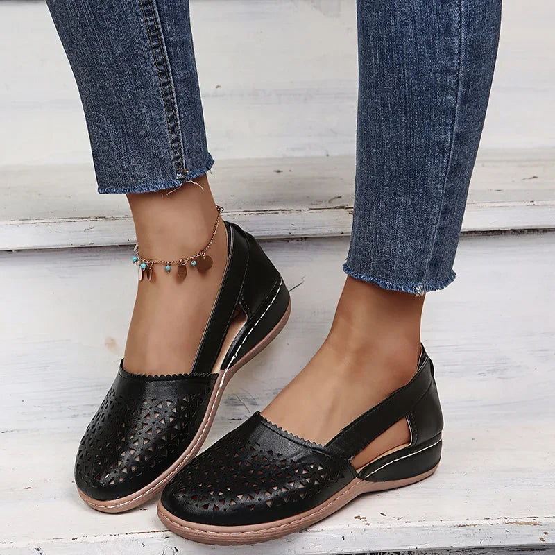 Vintage Slip-On Wedge Sandals for Women