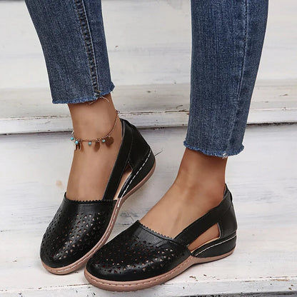 Vintage Slip-On Wedge Sandals for Women