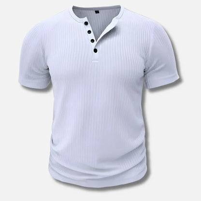 Camiseta de hombre con cierre de botones