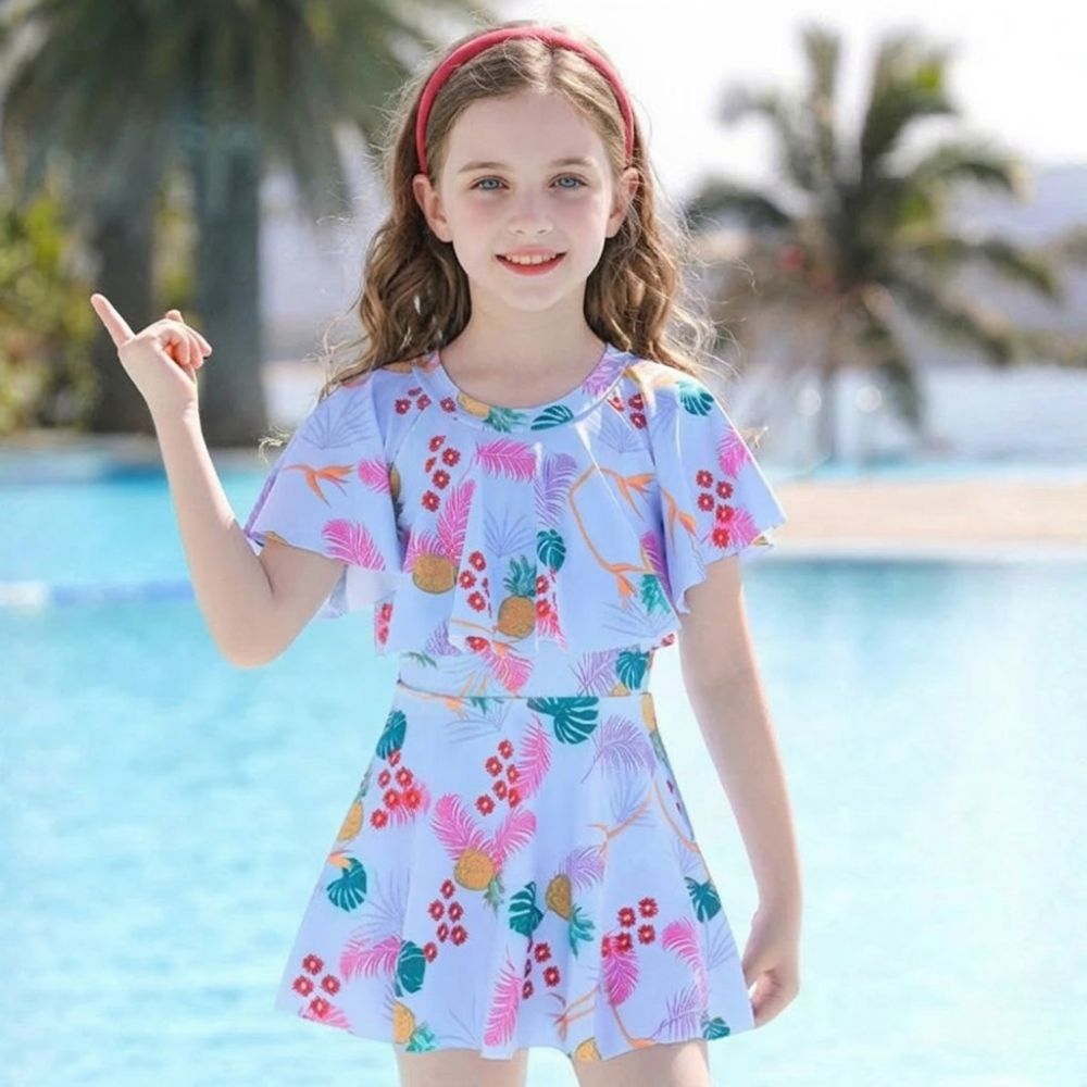 Ensemble de bain pour fille avec jupe, confortable, pour la plage et la piscine