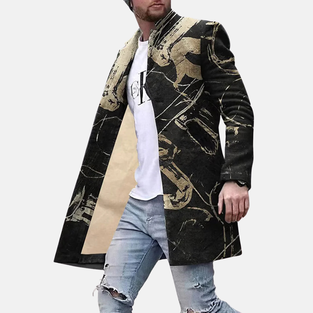 Graphic Coat with Streetwear Flair