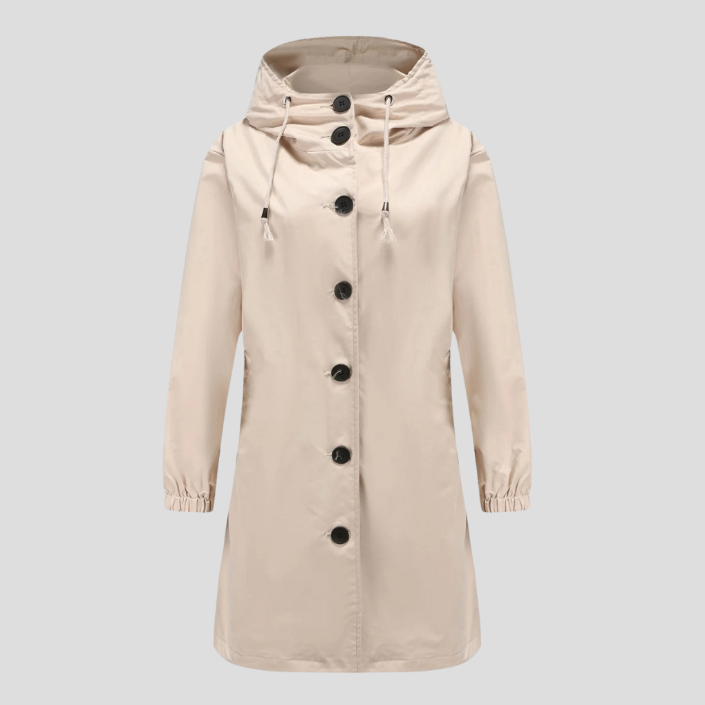Wasserdichte Regenjacke mit Kapuze für Damen