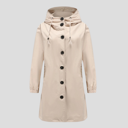 Wasserdichte Regenjacke mit Kapuze für Damen