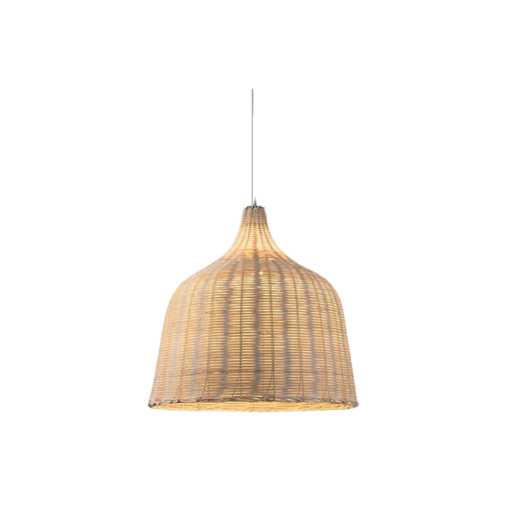 Abajur de teto em rattan entrançado – Elegância intemporal