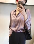 Women's Chic Long Sleeve Blouse for an Elegant Fit
