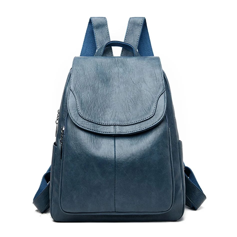 Leather sturdy backpack for women - Xeres