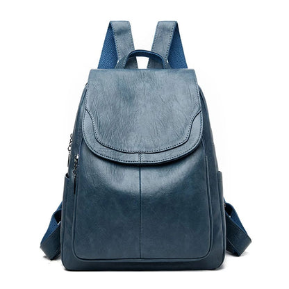 Leather sturdy backpack for women - Xeres