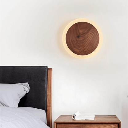 Nordic Walnut LED Wall Lamp