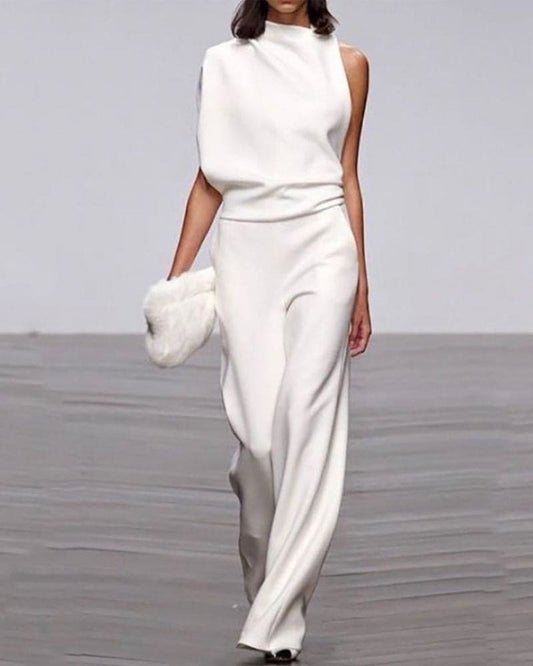 Eleganter Jumpsuit mit Stehkragen – Isabel