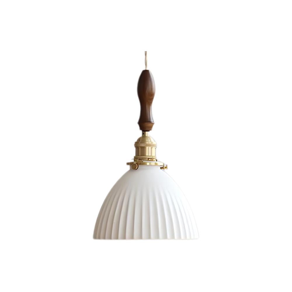 Lampada a sospensione vintage in ceramica - Il bagliore bianco