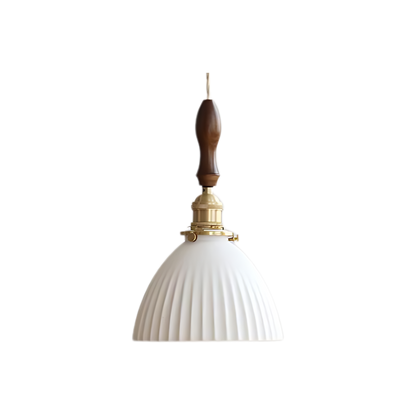 Lámpara colgante vintage de cerámica - El resplandor blanco