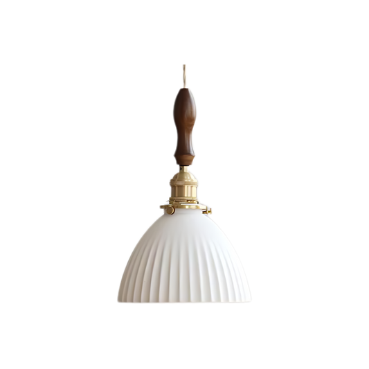 Vintage Ceramic Pendant Light - The White Glow