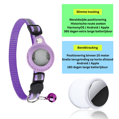 GPS Tracker Collar for Cats with Reflective Design