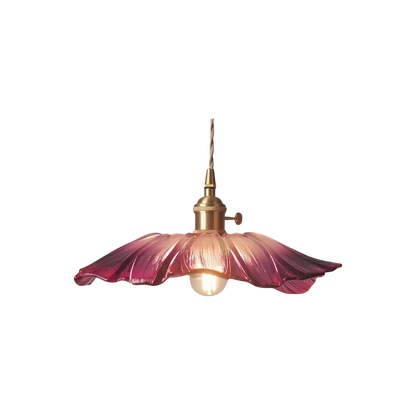 Vintage Lotus Glass Pendant Lamp