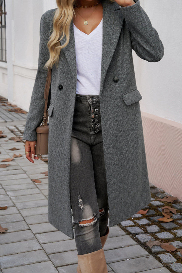 Elegant Women's Blazer Coat with Buttons