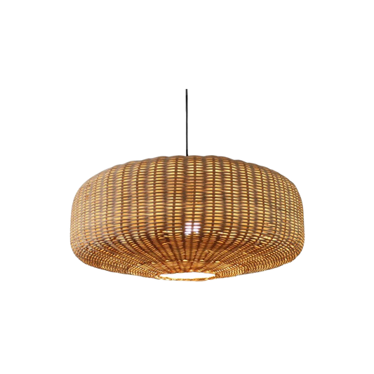 Lámpara colgante de ratán tejido – natural y elegante