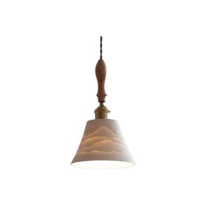 Lustră suspendată elegantă din ceramică, cu design ondulat