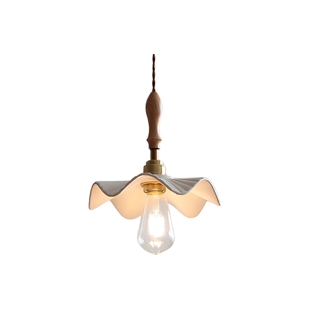 Vintage Pendant Lamp with Elegant Brass Accents