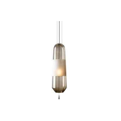 Scandinavian Pendant Light with Galvanised Glass