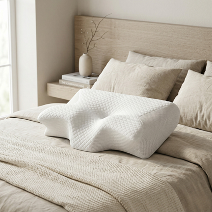 Cuscino ergonomico in memory foam per dormire senza russare | Antirussamento