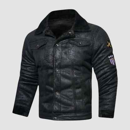 Winter Bomber Jacket with Fleece Lining and Pilot Style