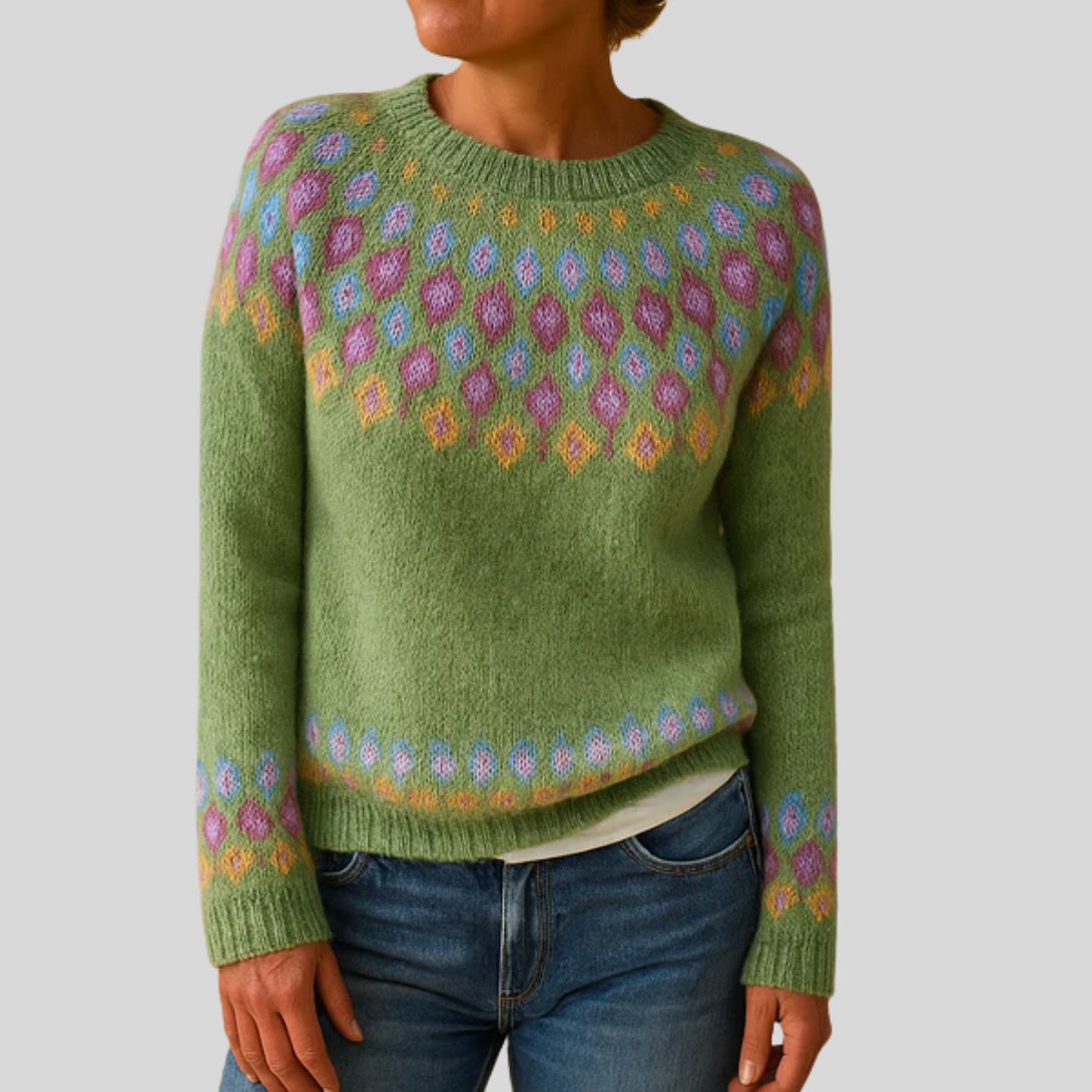 Women's Printed Wool Sweater