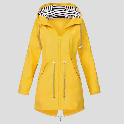 Wasserdichte Damenjacke mit Kapuze