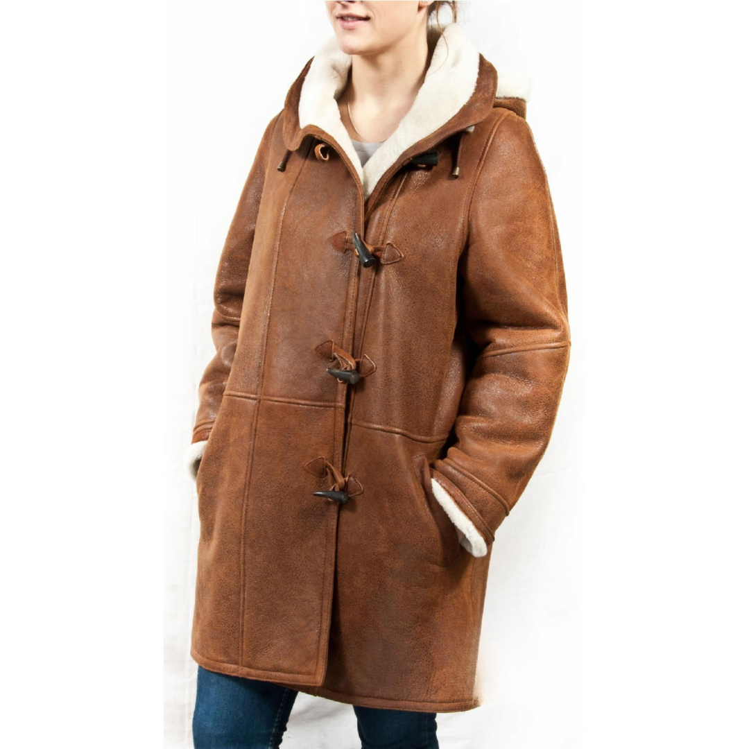 Chaqueta de mujer Cozy Shearling con capucha – Cálida y cómoda
