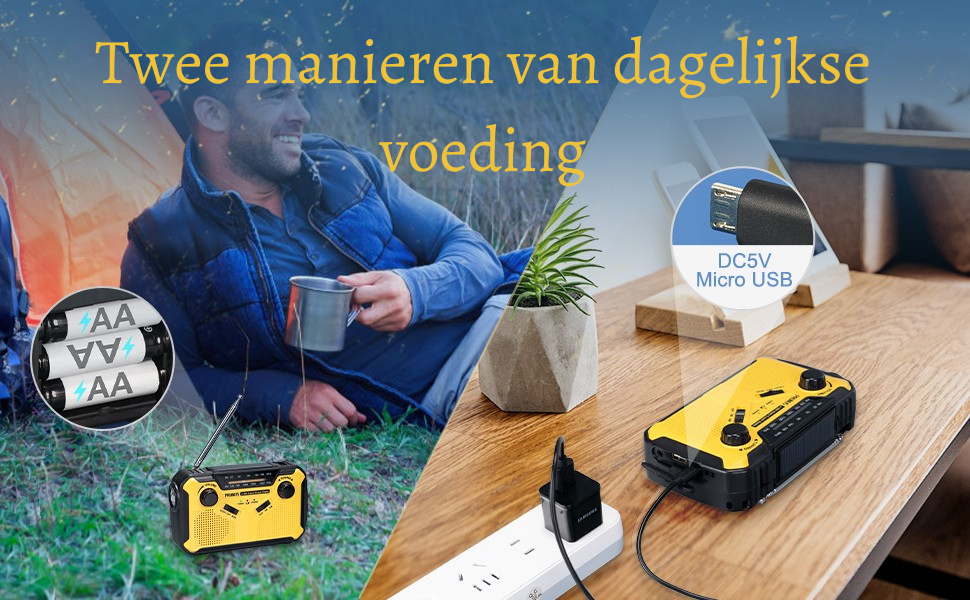 Portable Solar & Dynamo Emergency Radio with LED and Power Bank