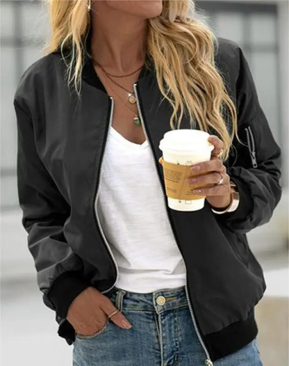 Mila - Stylish bomber jacket with sheen