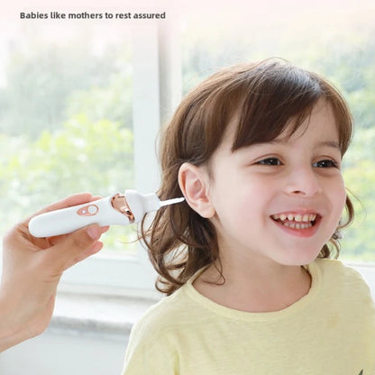 Pulitore per orecchie ricaricabile elettrico con accessori morbidi