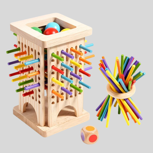 Juego de palo de madera tres en uno