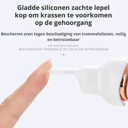 Pulitore per orecchie ricaricabile elettrico con accessori morbidi