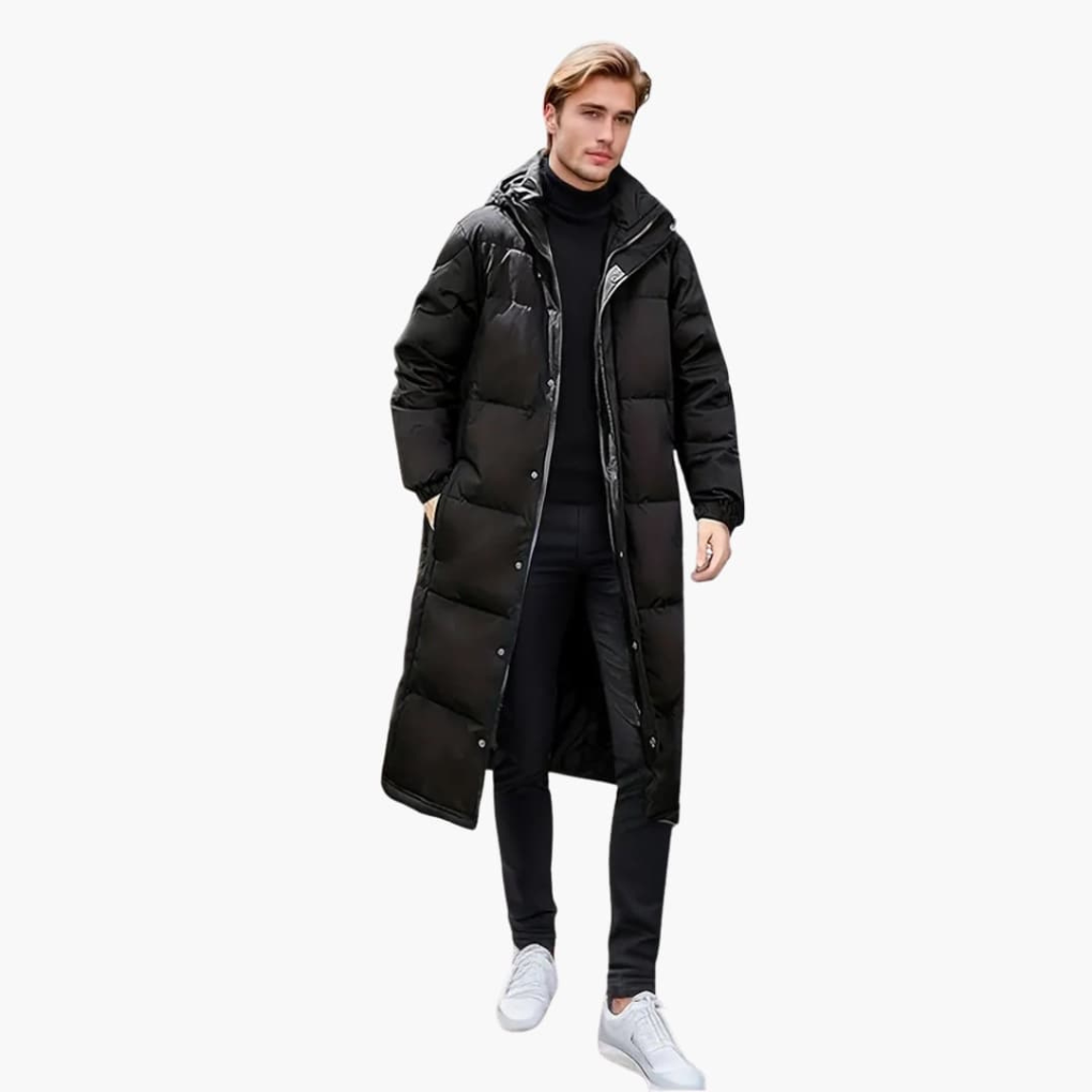 Men's Padded Winter Jacket with Full Zip