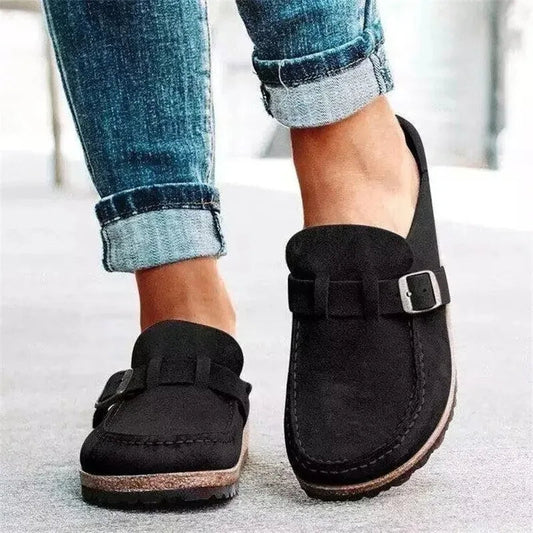 Mules de mujer sin talón con estilo vintage