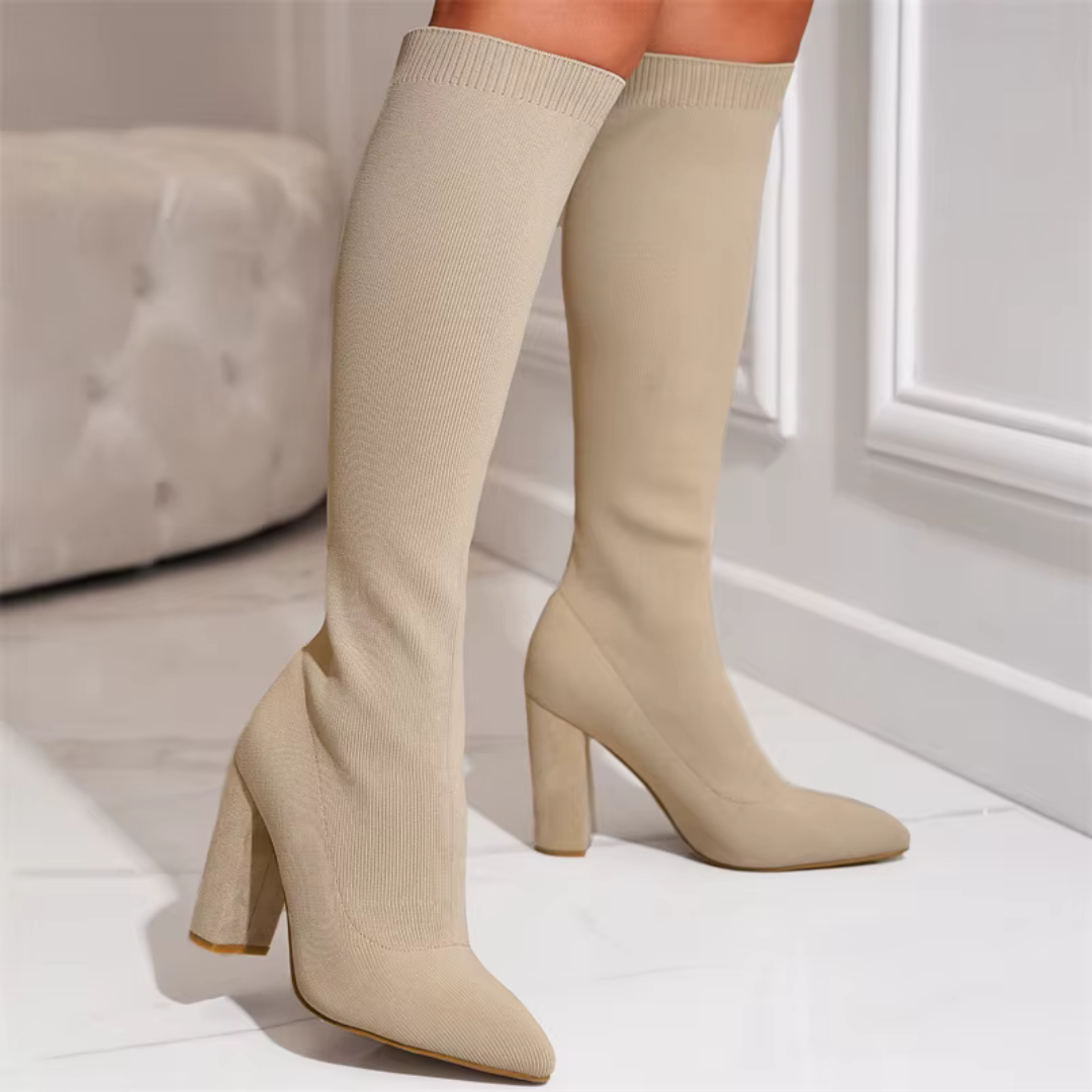 Knee-High Stretch Boots for Women