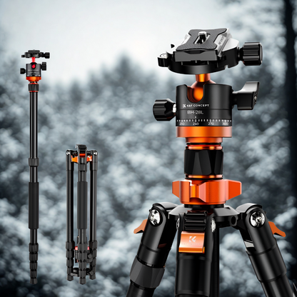 Portable Aluminum Tripod | 67-Inch Height with 360° Panoramic View | Ultralight Travel Tripod for Vlogging and Photography 1